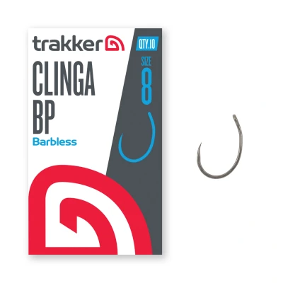 Afbeelding van Trakker Clinga BP Hooks Barbless Haakmaat 8 (10 Stuks) Karperhaken