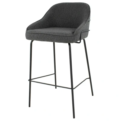 Afbeelding van Sepp barkruk bouclé 72 cm donkergrijs