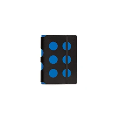 Afbeelding van Vacavaliente Notitieboek A6 Multi Dots Gerecycled Leer Blauw