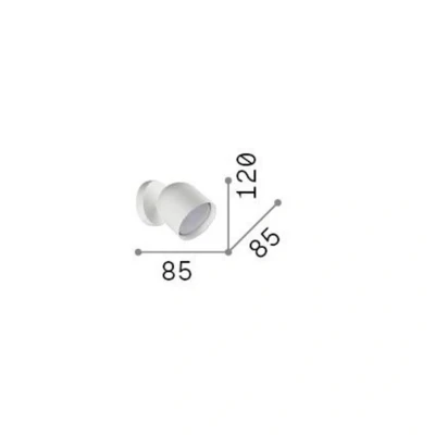 Afbeelding van Ideal Lux wandlamp Dodo zwart 1 lamp metaal Ø 8,5 cm