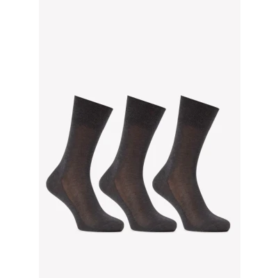 Afbeelding van Falke Tiago 3PACK Business &amp; Casual Sokken, Heren, Maat: 41 42, Anthracite mel
