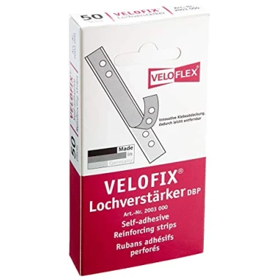 Afbeelding van Veloflex Versterking voor perforatiegaten VELOFIX® Afstand tussen de gaten: 60 mm, 80 mm Glas (helder) 50 stuk(s) 20030
