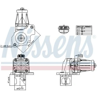 Afbeelding van EGR klep NISSENS 98405, voor o.a. RENAULT, NISSAN, MERCEDES BENZ, DACIA