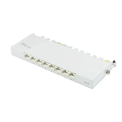 Afbeelding van CAT6a Gigabit Desktop Patch Panel 0,5U met 8 poorten afgeschermd / grijs
