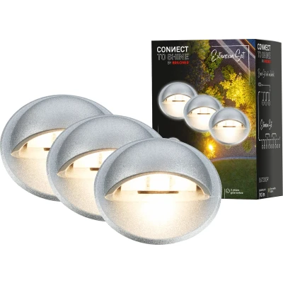Afbeelding van Briloner LED vloerinbouwspots 3923034 Uitbreidingsset voor artikel 3922034 met zijlicht Warm wit licht IP65 Ø35x36mm Zilverkleurig
