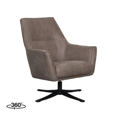 Afbeelding van LABEL51 Tod Fauteuil Bruin Micro Suede