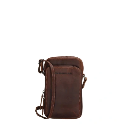 Afbeelding van Hide &amp; Stitches Japura Telefoontasje Donkerbruin 100% Leer