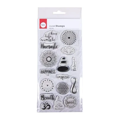 Afbeelding van Clear Stamps 50255000 mandala, blad 97 x 205 mm, 16 patronen, transparant, transparante stempels, siliconen pad