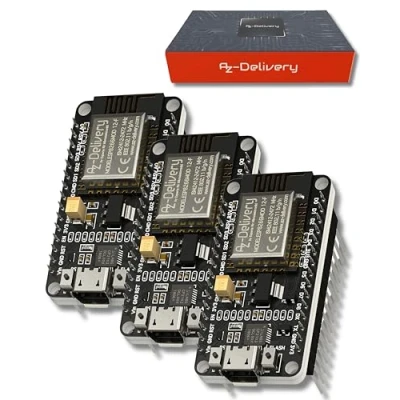 Afbeelding van AZDelivery 3 x NodeMCU Amica Modul V2 ESP8266 ESP 12E Wifi Development Board met CP2102 compatibel Arduino Inclusief E Book!