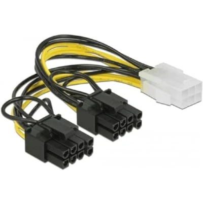 Afbeelding van PCIe 6 pins (v) 2x 8 (6+2) (m) voedingskabel 0,15 meter
