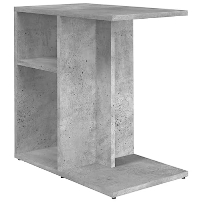 Afbeelding van vidaXL Bijzettafel, betongrijs, 50 x 30 cm, bewerkt hout