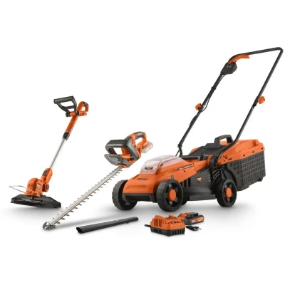 Afbeelding van Powerplus Dual power Promo grasmaaierset POWDPGBOX25 20V grasmaaier 330 mm, haagschaar 460 mm &amp; grastrimmer 260mm Met accu en lader