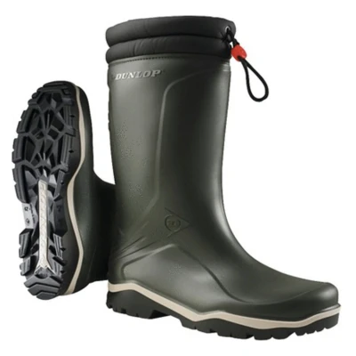 Afbeelding van Dunlop Winterlaars Blizzard Thermo Groen Maat 39 Thermisch Isolerend Geschikt voor Outdoor Activiteiten PVC Waterdicht Onbeveiligde Neus