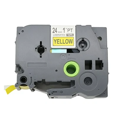 Afbeelding van BROVACS 1 x zwart op geel extra sterk plakband compatibel met Brother P Touch TZ S651 TZe 24 mm 1&quot; OPA1265