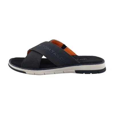Afbeelding van TOM Tailor Muiltjes, Heren, Maat: 41, Navy Textiel/ synthetisch