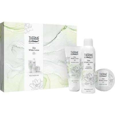 Afbeelding van 3x Therme Wellness Treatment Geschenkset Zen White Lotus 1 set