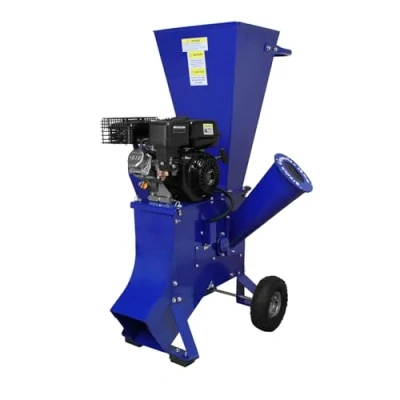 Afbeelding van T Mech Houtversnipperaar 7PK Krachtige Tuinversnipperaar 3600RPM Blade Snelheid 76mm Snijcapaciteit Draagbaar Ontwerp Met Zware Wielen Gratis CE Gecertificeerde PBM &amp; Praktische Gereedschapsset Blauw
