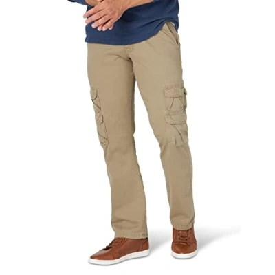 Afbeelding van Wrangler Authentics Heren Premium Twill Cargo Pant Heren, Khaki (stad)