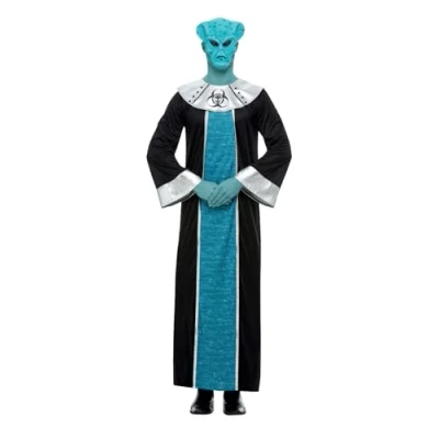 Afbeelding van SMIFFY&#039;S Blauwe alien vermomming voor heren XL