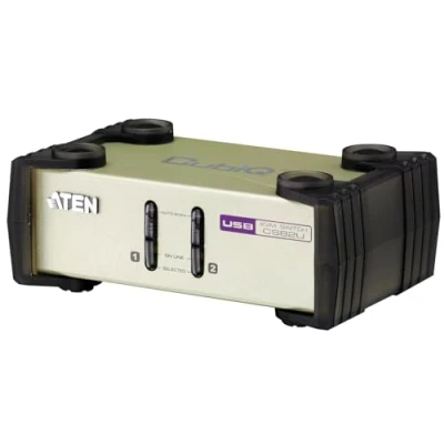 Afbeelding van Aten CS82U, 2 poorts KVM schakelaar, USB, PS/2 &amp; VGA, schakelaars, Zilver