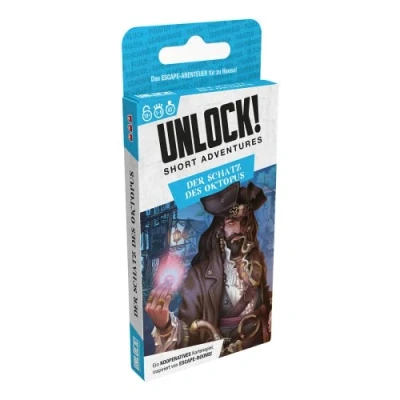 Afbeelding van Space Cowboys Unlock! Short Adventures de schat van octopus Familiespel Puzzelspel 1 6 spelers Vanaf 10+ 30 minuten Duits