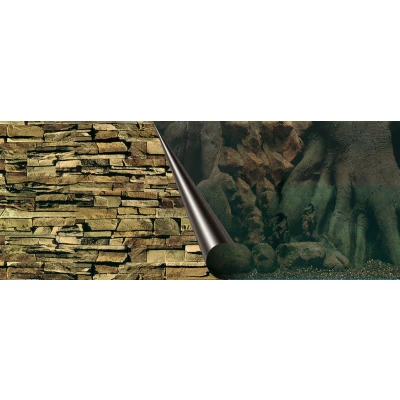 Afbeelding van Europet Bernina Achterwandposter Tree Met Rock Aquarium Achterwand 60x30 cm