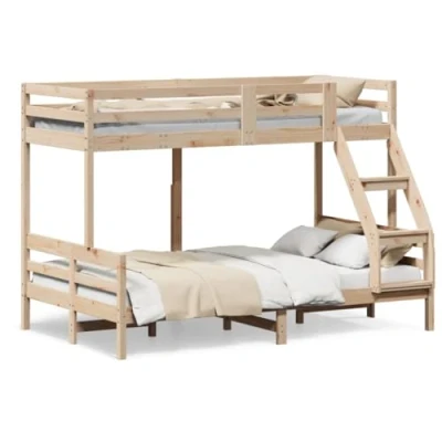 Afbeelding van vidaXL Stapelbed massief grenenhout 90x200/120x200 cm