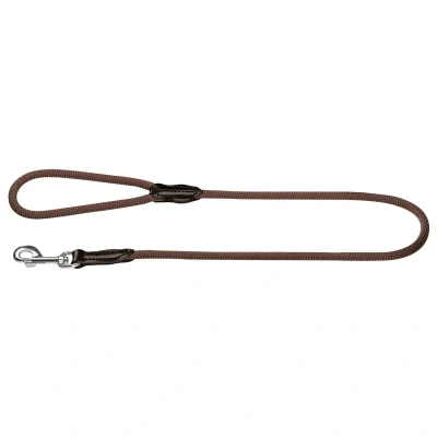 Afbeelding van Hunter Looplijn Freestyle Nylon Rond Bruin Hondenriem 110x1.0 cm