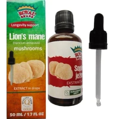Afbeelding van Royal Brand Leeuwenmanenextract / leeuwenmanen paddenstoel stimuleert het geheugen schimmel ter ondersteuning van immuunsysteem 50 ml 1,7 fl oz
