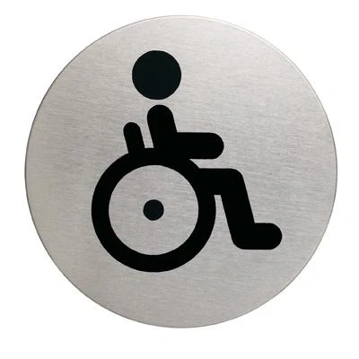 Image de Pictogramme design rond 83 mmØ Handicape Durable