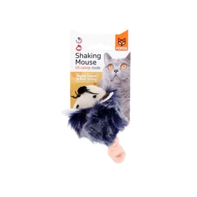 Afbeelding van Fofos Shaking Muis Met Geluid Grijs 12X6X6 CM