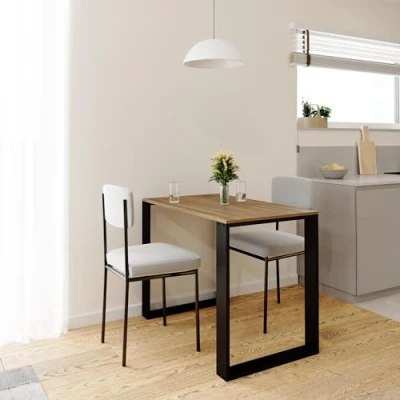 Afbeelding van AKKE Eettafel, keukentafel, walnoot, geselecteerd, 90 x 40 cm