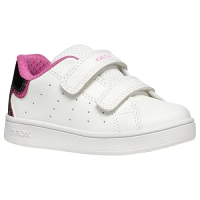 Afbeelding van Geox B Eclyper Babyschoenen voor kinderen, Maat: 24, White black Kunststof/ textiel