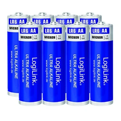 Afbeelding van LogiLink Ultravermogen (8 Pcs., AA, 1700 mAh), Batterijen