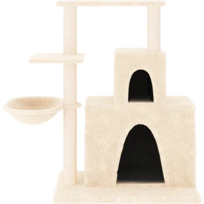 Afbeelding van vidaXL Kattenmeubel met sisal krabpalen 83 cm crèmekleurig
