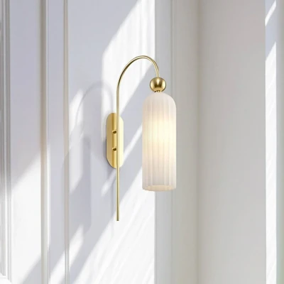 Afbeelding van Maytoni Antic wandlamp, glazen kap in wit