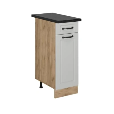 Afbeelding van Vicco Keukenonderkast R Line, Wit Landhuis/Krachtige eik goud, 30 cm , WB Antraciet