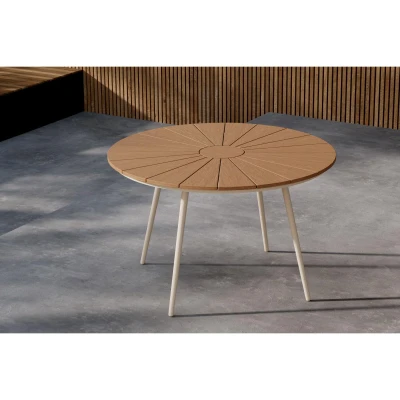 Afbeelding van Esra ronde eettafel Ø120 cm beige