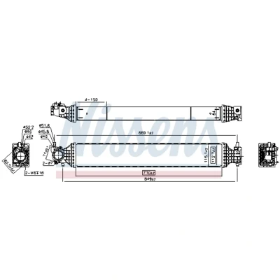 Afbeelding van NISSENS 961542 Intercooler