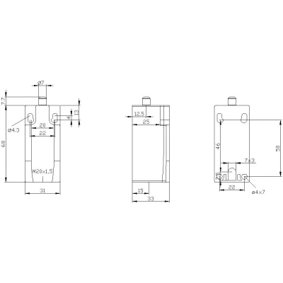Afbeelding van Siemens 3SE52120LC05 3SE5212 0LC05 Eindschakelaar 240 V/AC 1.5 A Plunjer Moment IP67 1 stuk(s)