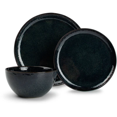 Afbeelding van Salt&amp;Pepper Saffier Mielo Serviesset 4 Persoons 12 Delig Blauw/Groen