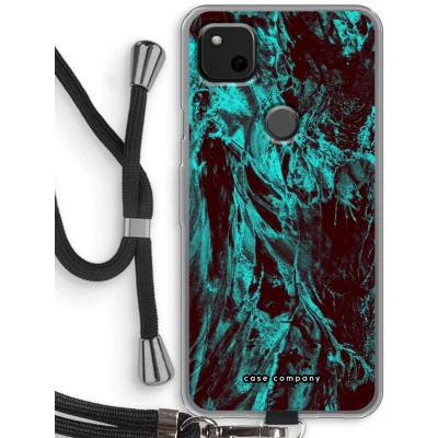 Afbeelding van Case Company® hoesje met Koord geschikt voor Google Pixel 4a Ice Age Telefoonhoesje Zwart Bescherming aan alle Kanten en Over de Schermrand