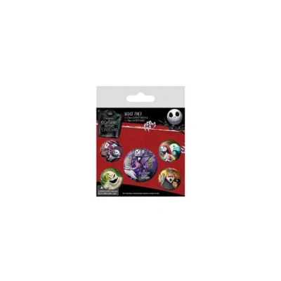 Image de NIGHTMARE BEFORE CHRISTMAS PACK 5 BADGES CHARACTERS