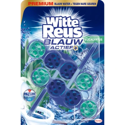 Afbeelding van 2+2 gratis: Witte Reus Toiletblok Blauw Actief Eucalyptus 2 stuks