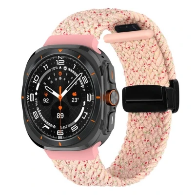 Afbeelding van Braided band met D buckle sluiting Lichtroze Samsung Galaxy Watch Ultra 47mm