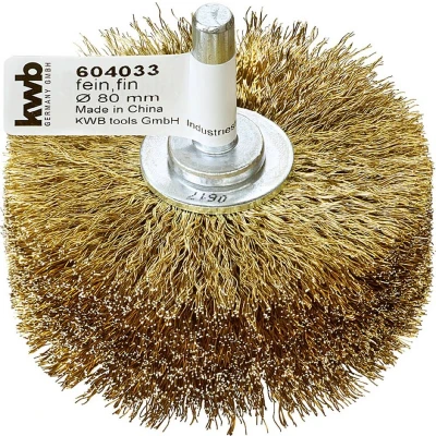Afbeelding van kwb 604033 Houten structuurborstel, gegolfde HSS staaldraad, vermessingd voor gebruik met boormachines en accuschroefmachines 1 stuk(s)