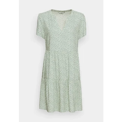 Afbeelding van ONLY Onlzally LIFE THEA Dress Jurk, Dames, Maat: XXS, Green/white
