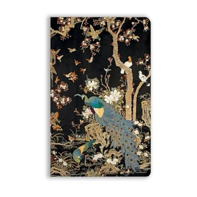 Afbeelding van Flame Tree Soft Touch Journals Ashmolean Museum: Embroidered Hanging with Peacock (Soft Journal)