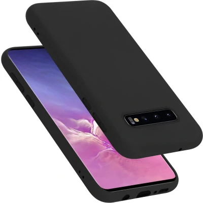 Afbeelding van Cadorabo Hoesje geschikt voor Samsung Galaxy S10 PLUS in LIQUID ZWART Beschermhoes gemaakt van flexibel TPU silicone Case Cover