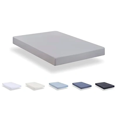 Image de Todocama Drap Housse réglable en Microfibre brossé Extra Doux. Lit 105 x 190/200 cm Gris Clair
